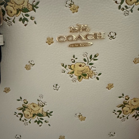 Coach Yellow Floral Cream Tote - Picture 10 of 15